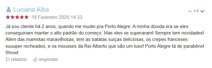 delicia fit comida congelada porto alegre depoimento de clientes