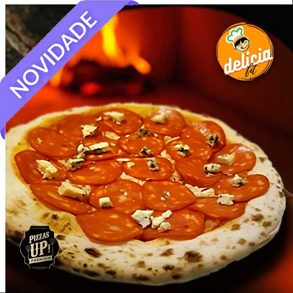 Pizza Up! Pepperoni com Gorgonzola ★ Novidade! pizza up congelada pepperoni delicia fit porto alegre tele entrega
